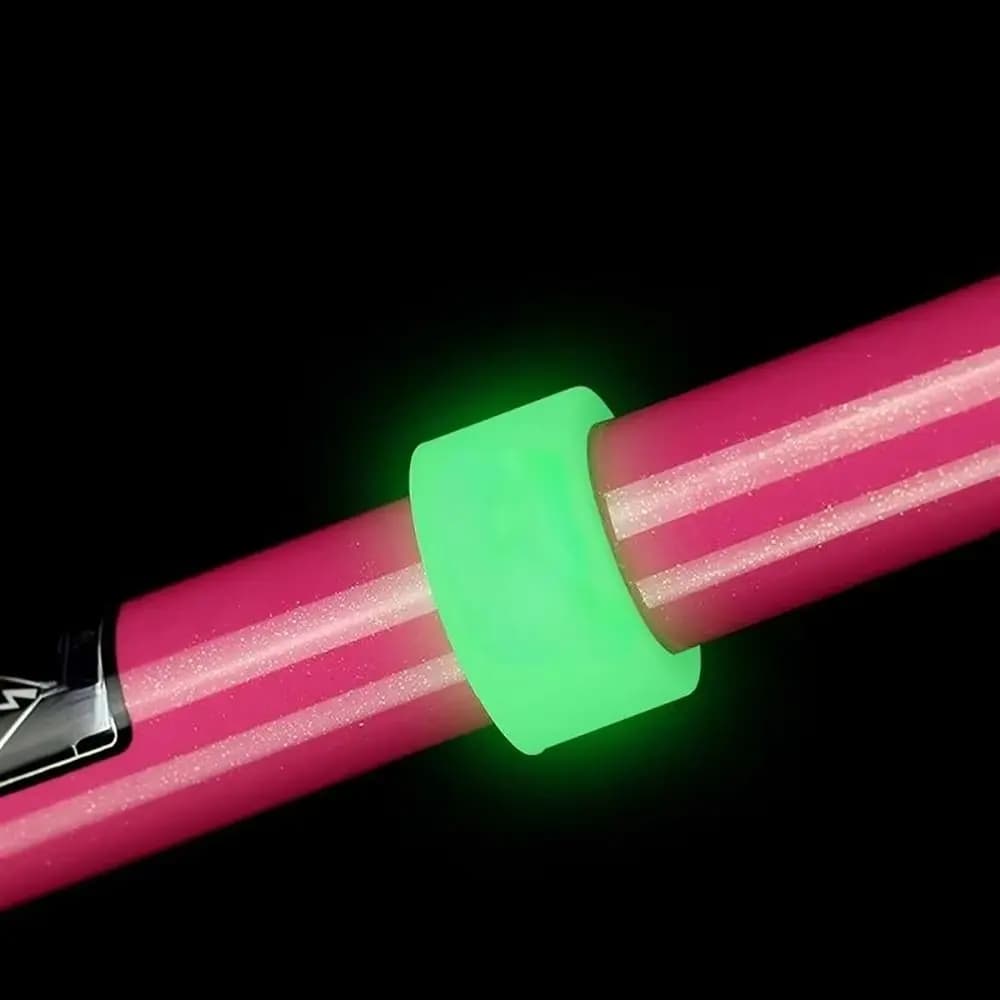 10 bandes lumineuses anti-glisse pour canne à pêche - Ruban silicone poignée absorbant transpiration