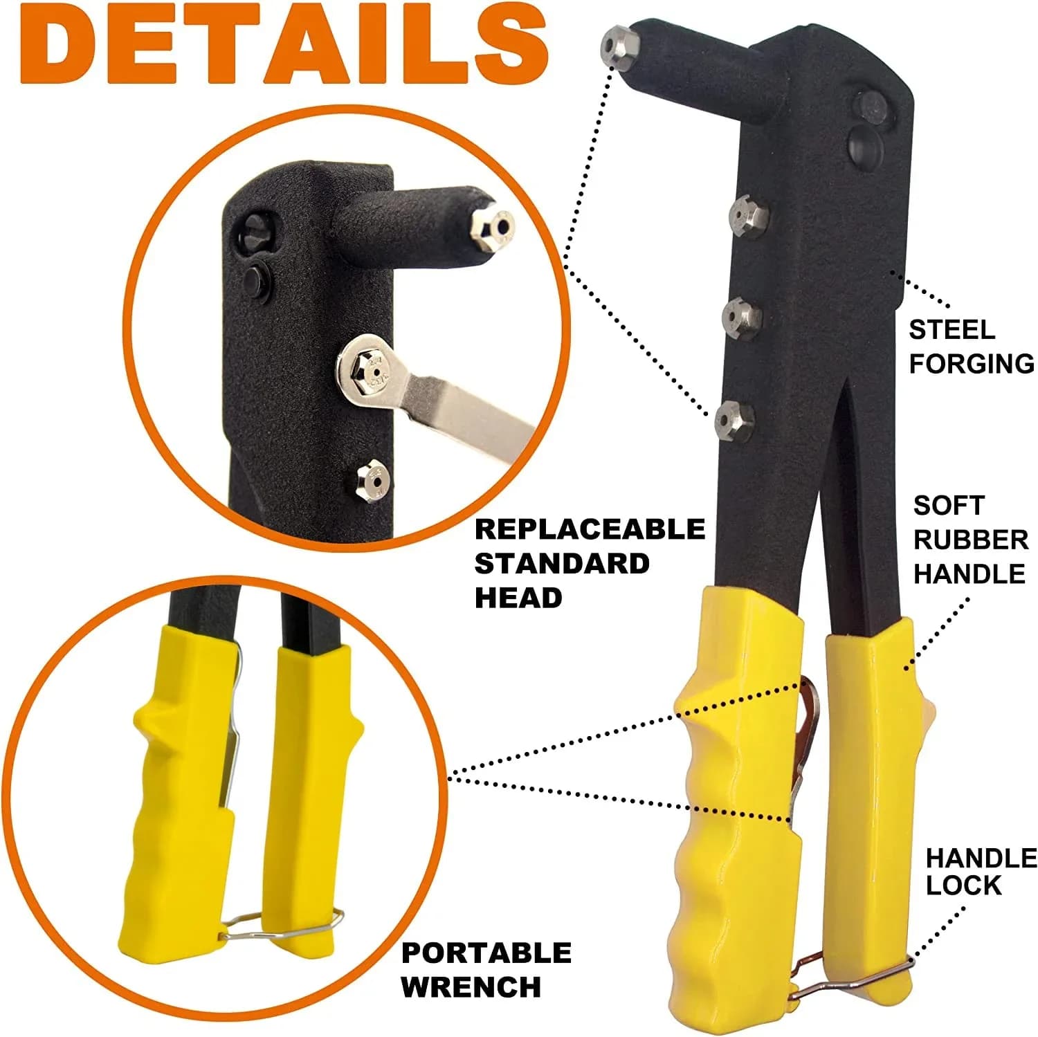 Kit riveteuse professionnelle 150 rivets aveugles outils manuels bricolage bateau pêche réparation équipement