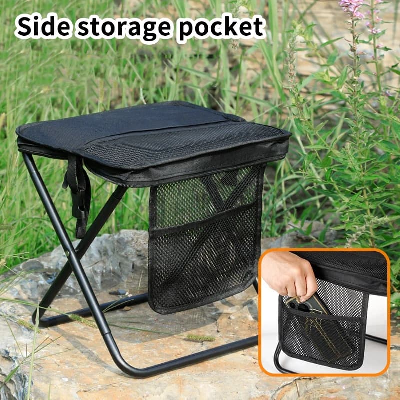 Tabouret sac à dos pliant 【W】 pour pêche et voyage - Mini et ultra-léger