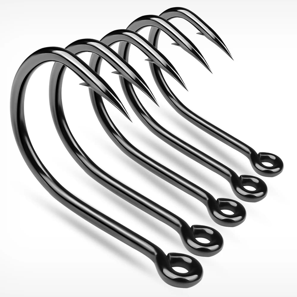 Hameçons mer haute résistance PROBEROS 10PCS acier carbone pour pêche gros poissons grande profondeur