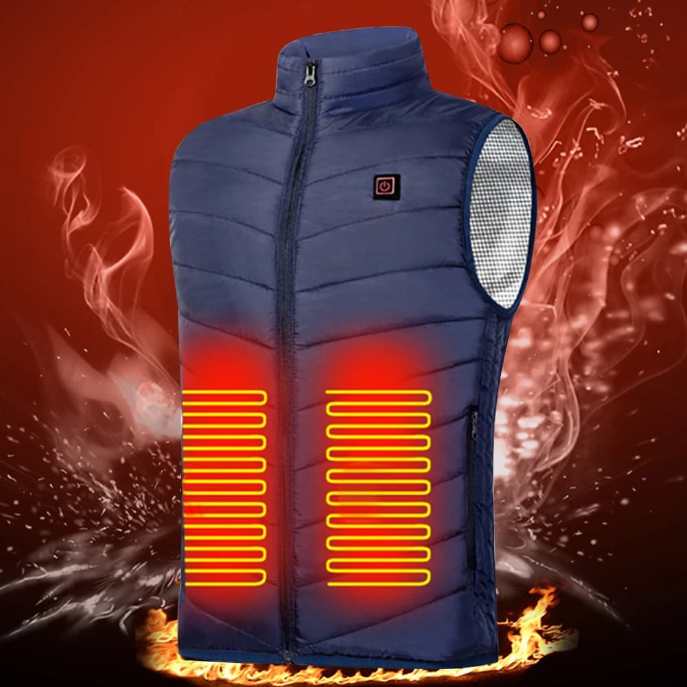 Veste chauffante 9 zones homme et femme avec technologie graphene et alimentation USB pour la pêche