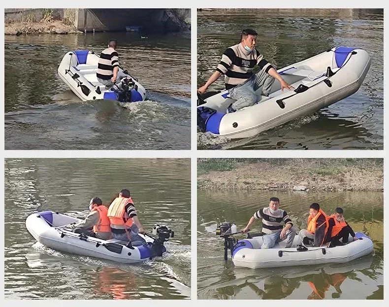 Bateau gonflable professionnel PVC 175-360cm avec plancher air - Kayak pêche 3 couches