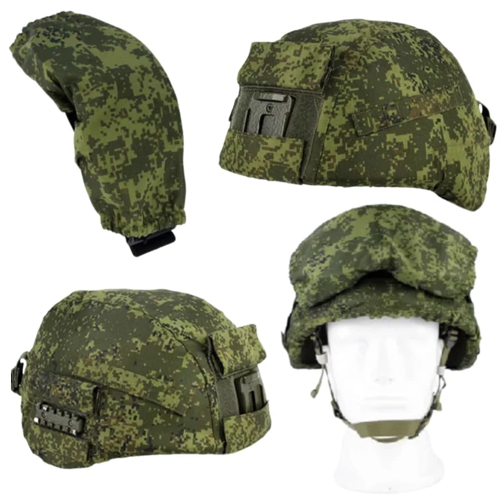 Housse de casque et étui lunettes camouflage EMR/MOX pour pêche - Accessoire de rangement russe 6B47