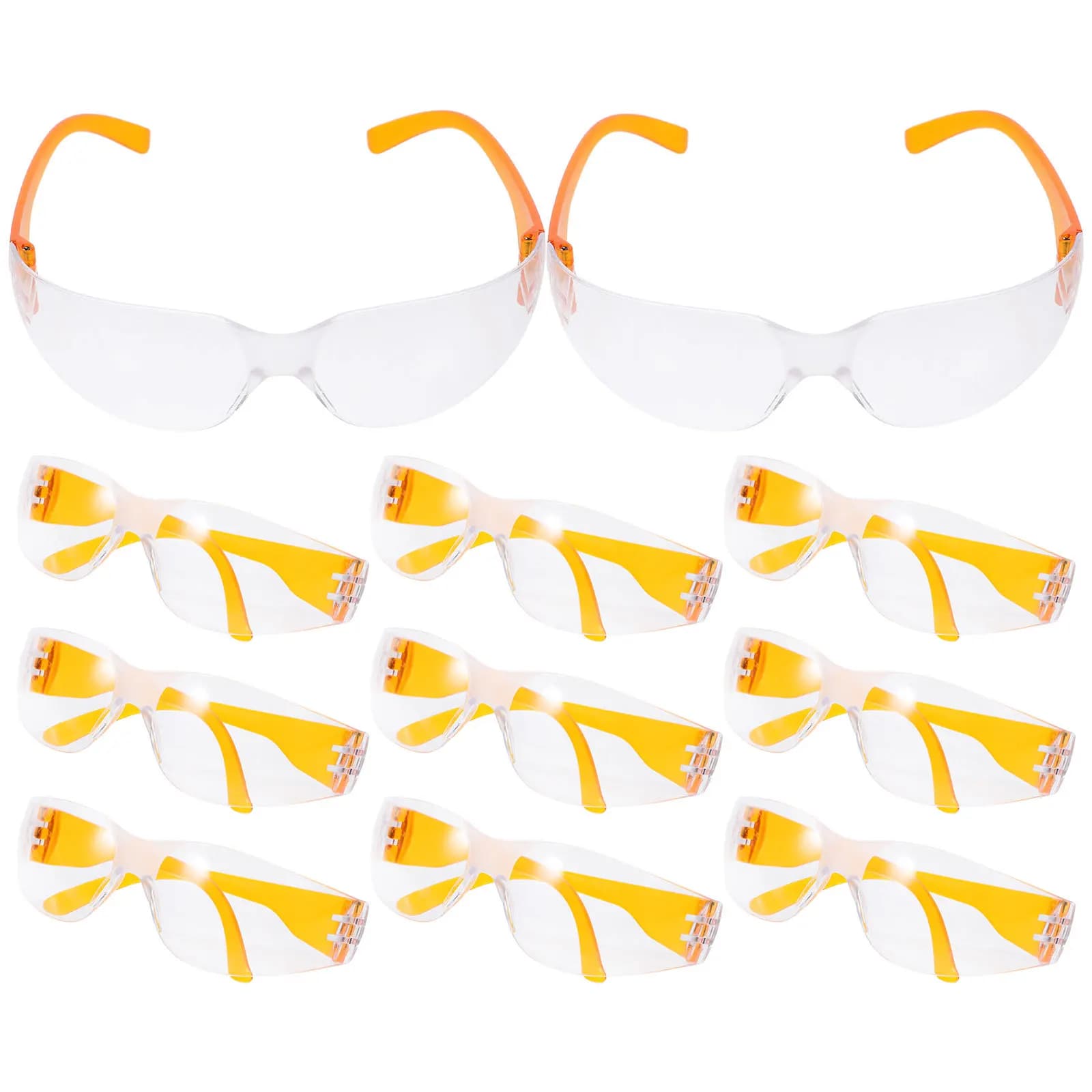 12 paires de lunettes de protection orange enfants anti-rayures pour labo sciences fête - Unisexe