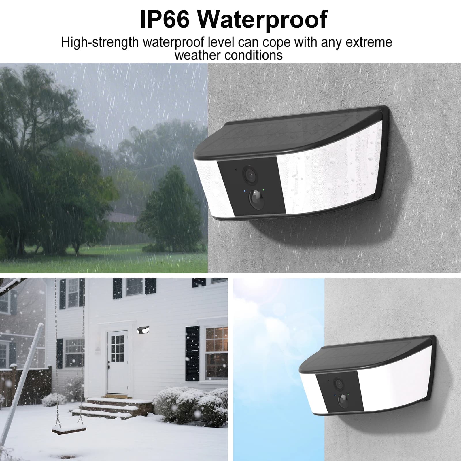 Caméra de surveillance solaire extérieure ANRAN 2K avec détection humaine et vision nocturne couleur