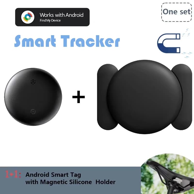 Tracker Android AirTag avec support aimanté compatible Google Find My étanche et antichoc