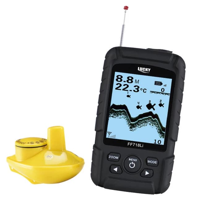 Finder pêche sans fil Lucky FF718Li-W étanche manuel RU/EN : sonar waterproof portable
