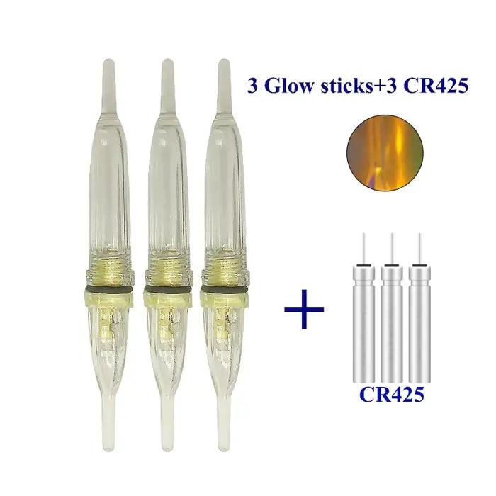 3 bâtons lumineux de pêche électroniques 3CR425, appâts luminescents colorés pour la pêche en mer