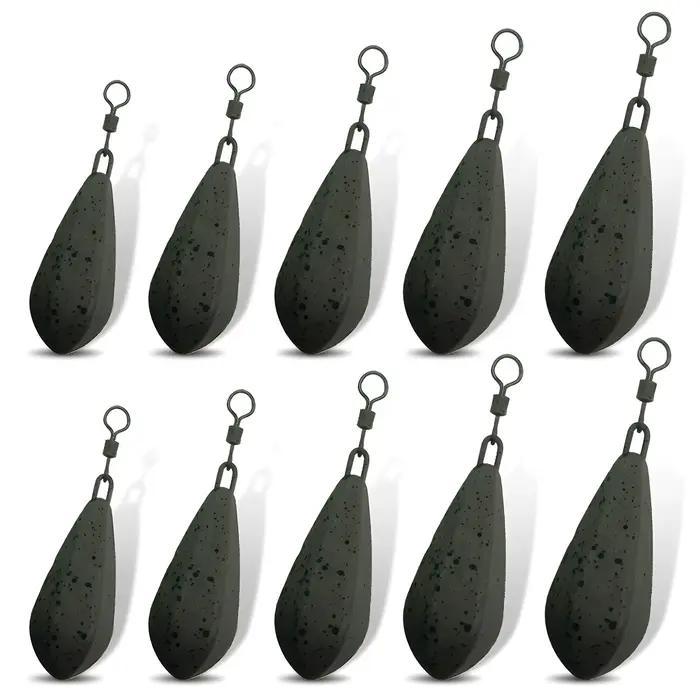 Plombs de pêche à la carpe 56g à 113g avec pendentif - Échange rapide des plombs plats