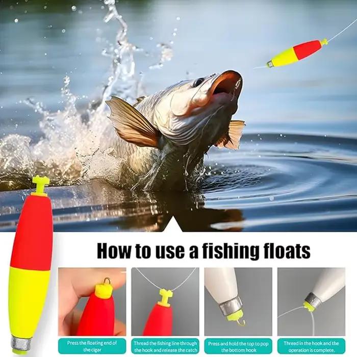 12 flotteurs lestés pêche en mousse EVA à clipser, pour crappie, poisson-chat et panfish, tailles 1,5