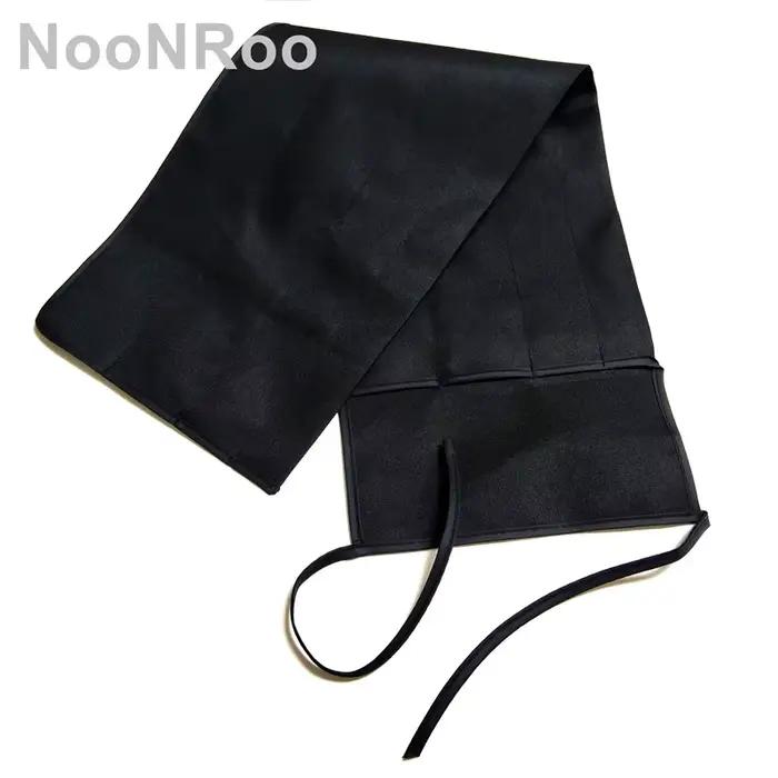Sac transport canne à mouche 4 sections coton noir - étui de protection qualité premium 3 pièces