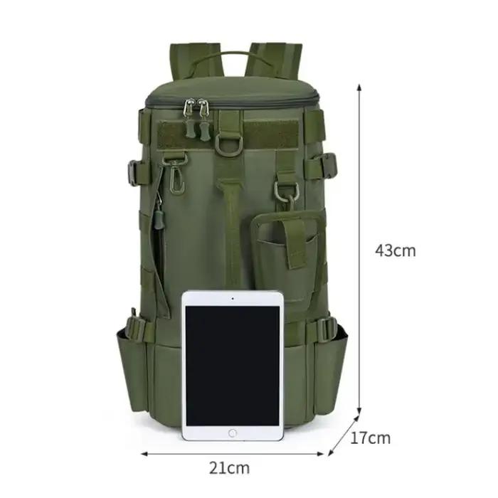 Sac à dos de pêche multifonction grande capacité avec rangement pour cannes équipement sport extérieur