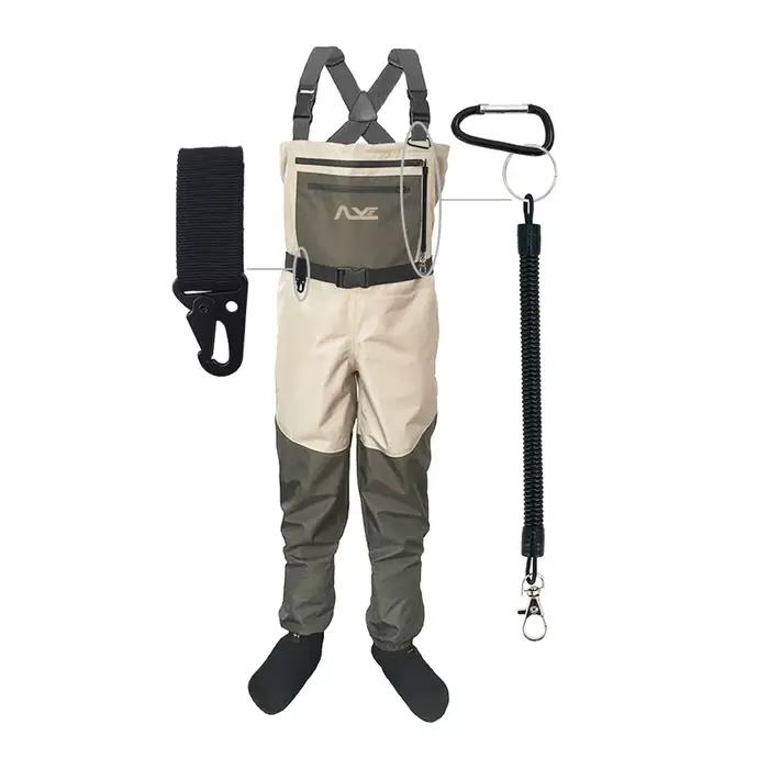 Waders de pêche imperméables homme et femme, avec chaussettes néoprène intégrées pour la pêche à gué