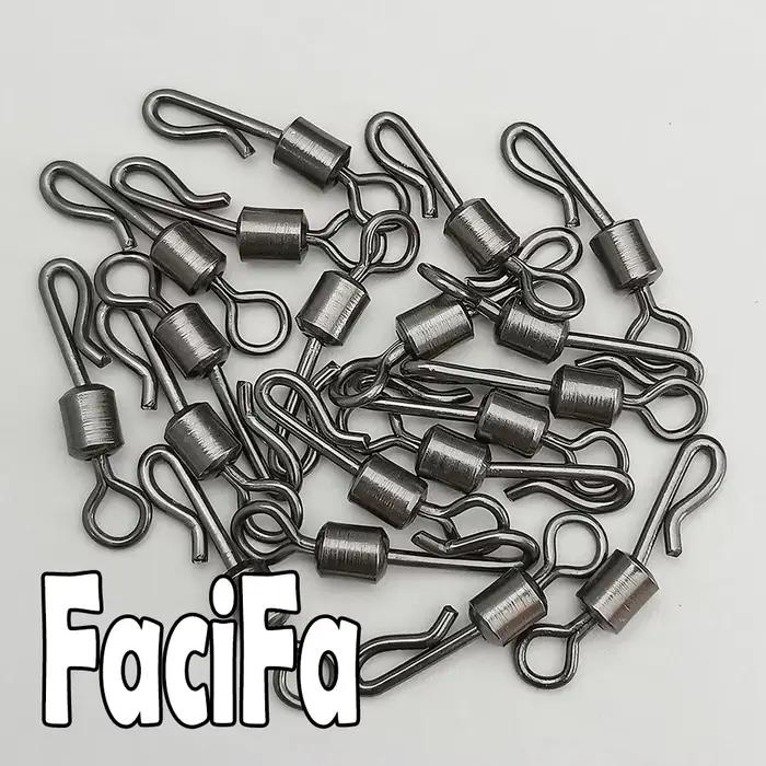 Swivels à roulements en Q 25-100 pièces pour pêche de la carpe et terminal tackle rapide