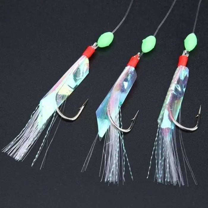 Set 5 leurres souples multicolores à peau argentée - Appâts imitation poisson et crevette avec hameçon crystal