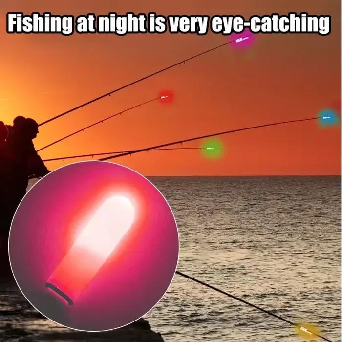 Bâton lumineux LED détachable pour canne à pêche nuit 5 couleurs alarme morsure étanche