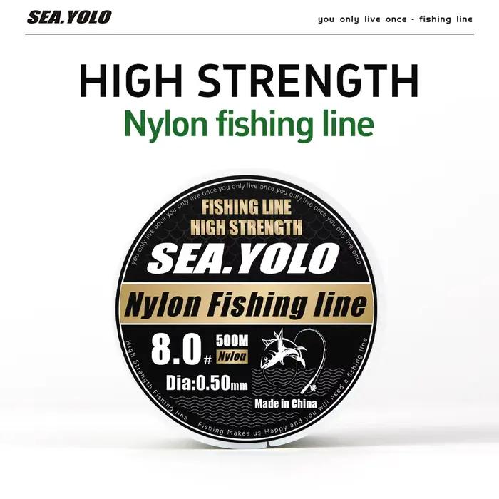 Ligne de pêche fluorocarbone 500M 0.14mm-0.50mm 4.13LB-34LB japonaise pour bas de ligne coulissant