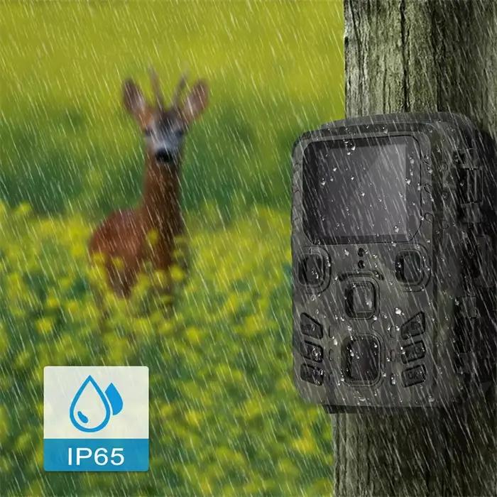Caméra trail mini 4K HD 20MP étanche IP66 - Vision nocturne infrarouge pour chasse et piégeage