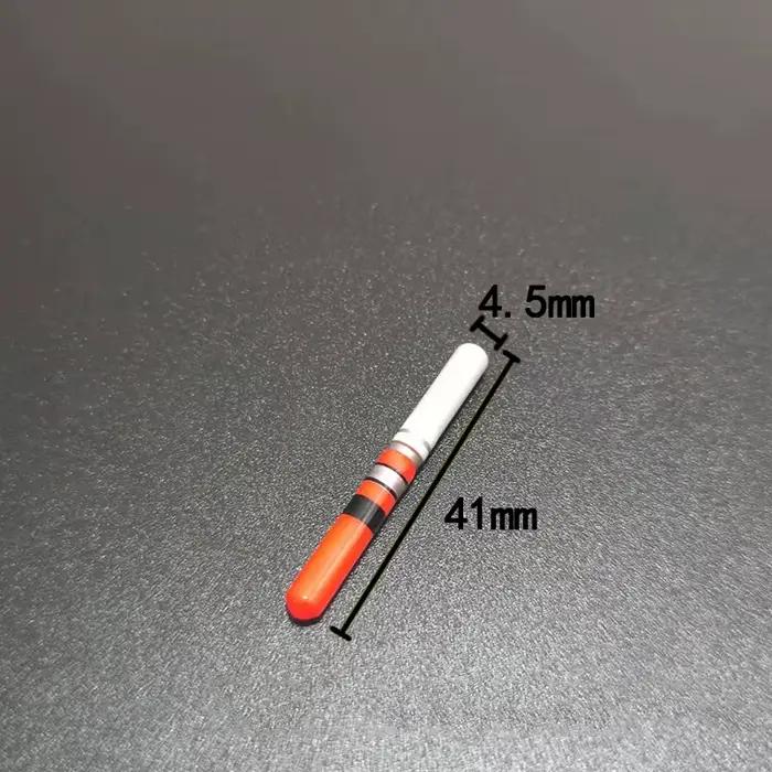 Lot de 5 flotteurs lumineux LED pour pêche de nuit, avec piles CR322 et baguettes vertes et rouges