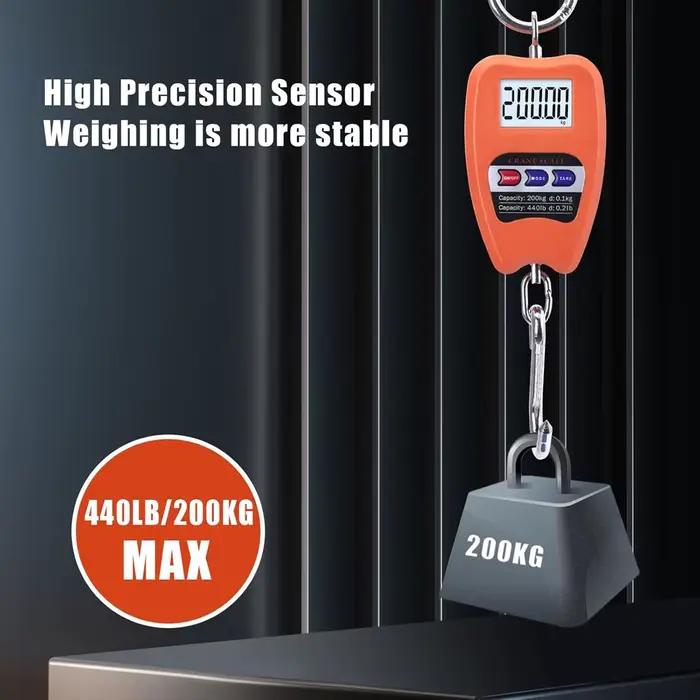 Balance digitale suspendue 200kg écran LED pour peser gros poissons et équipements de pêche
