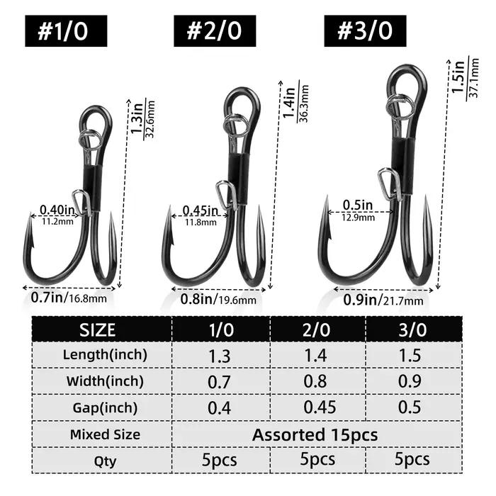 Hameçons double pour crevettes vivantes 9KM - 10 à 15 pièces résistants corrosion eau douce et mer