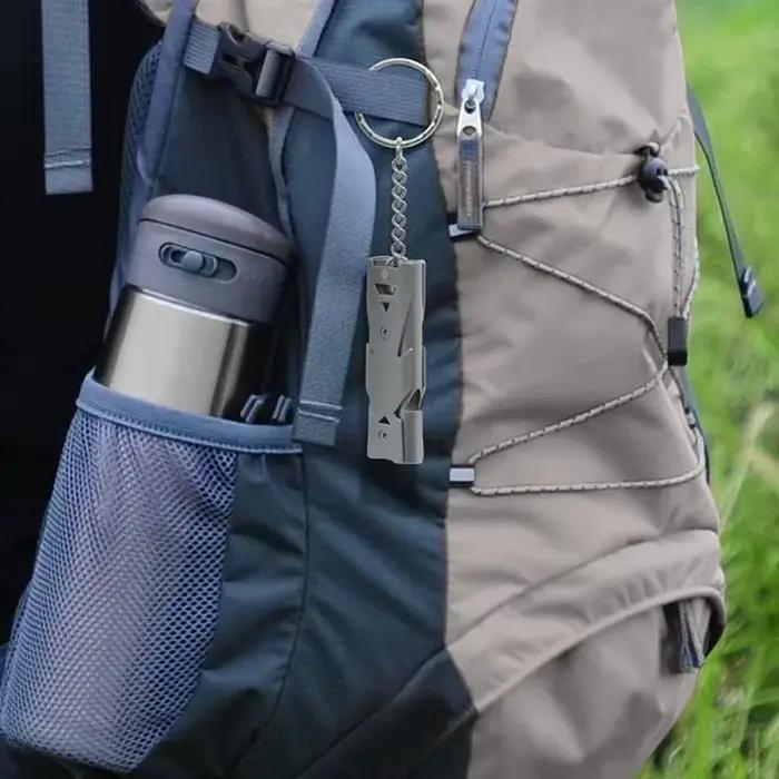 Sifflet portable 180 dB double tube sauvetage urgence SOS kit pêche camping équipement extérieur