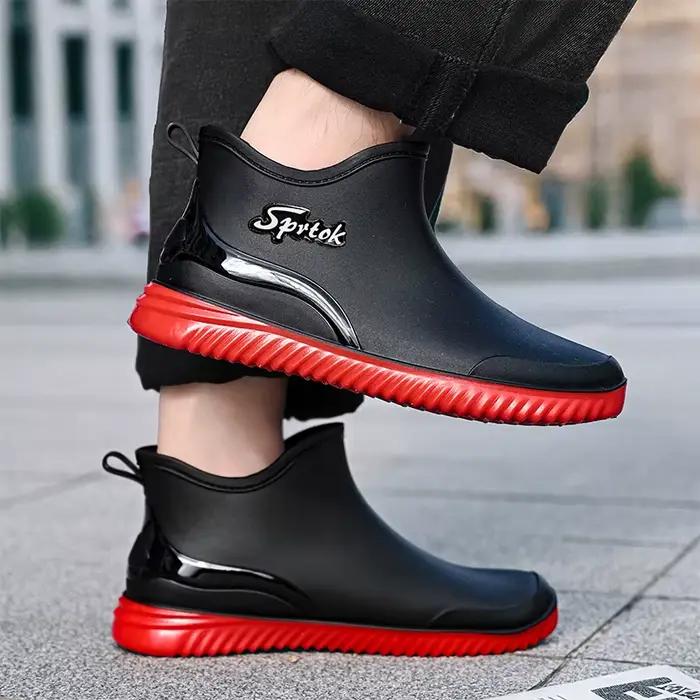 Bottes de pluie pêche hommes étanches antidérapantes confort travail camping chaussures de sécurité outdoor