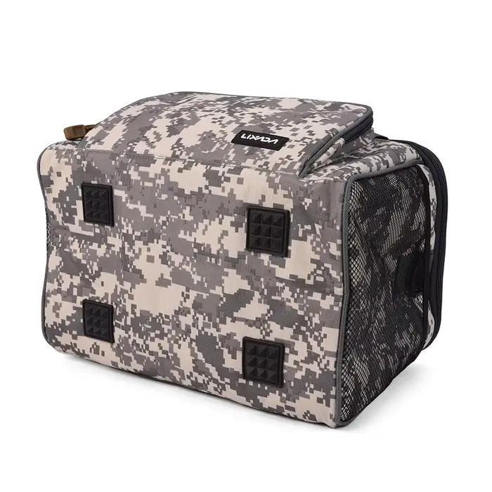 Sac bandoulière pêche multifonction Lixada toile canvas rangement leurres moulinets accessoires