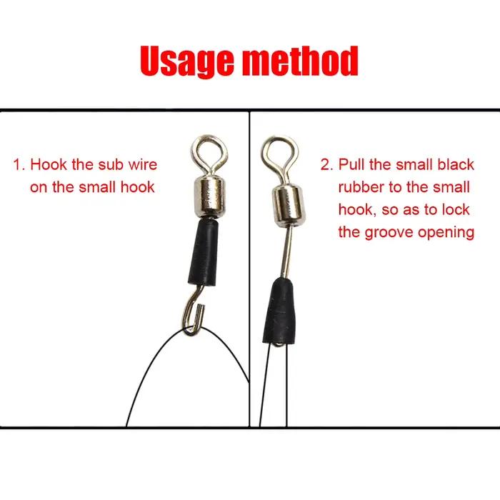 50-200Pcs Swivels à Changement Rapide pour Pêche à la Carpe - Accessoires Méthode Feeder et Connecteurs
