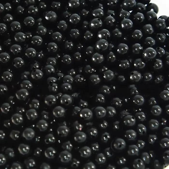 100 perles de pêche rigides et souples 3mm à 8mm, stoppeurs noirs pour appâts et montages carpe