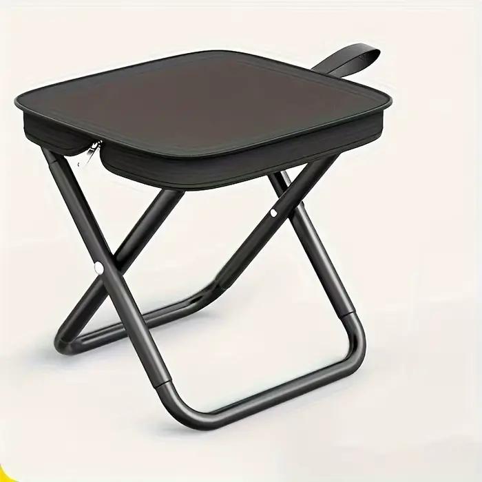Tabouret pliant pêche avec poignée et fermeture éclair pour transport facile en extérieur