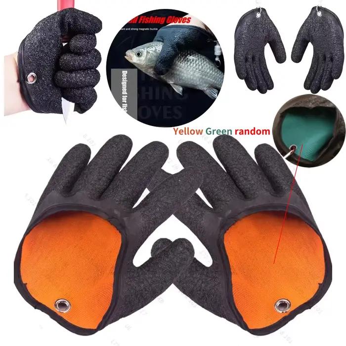 Gants de pêche magnétiques anti-dérapants pour lancer précis - Gants doigts pour pêcheur droitier gaucher