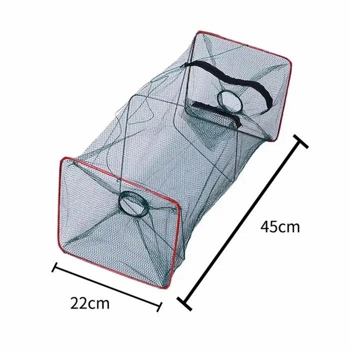 Filet de pêche pliable en nylon pour crabes, crevettes et écrevisses, piège fin pour pêcheur loisir en extérieur