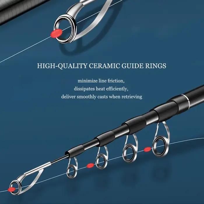 Canne pêche télescopique SIECHI fibre carbone 1.8m-2.7m super rigide pour carpe et leurres