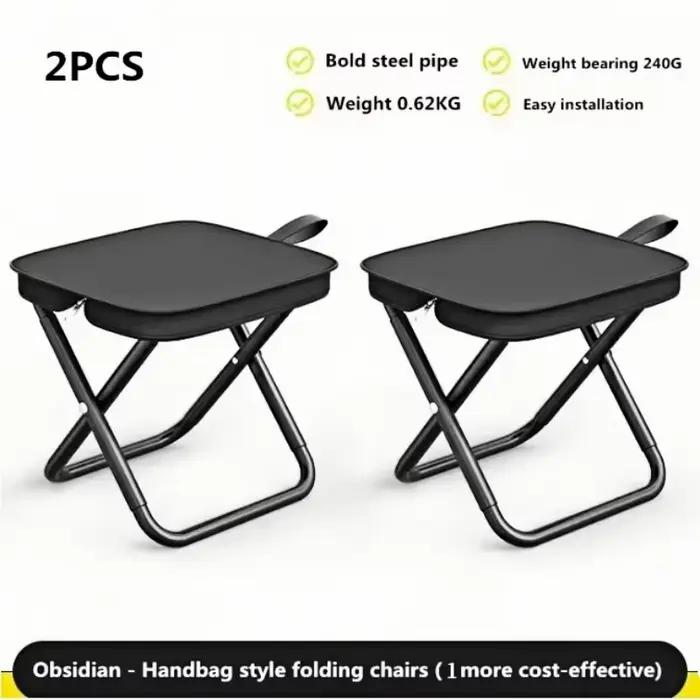 Tabouret pliant pêche avec fermetures réglables et structure métal durable camping randonnée