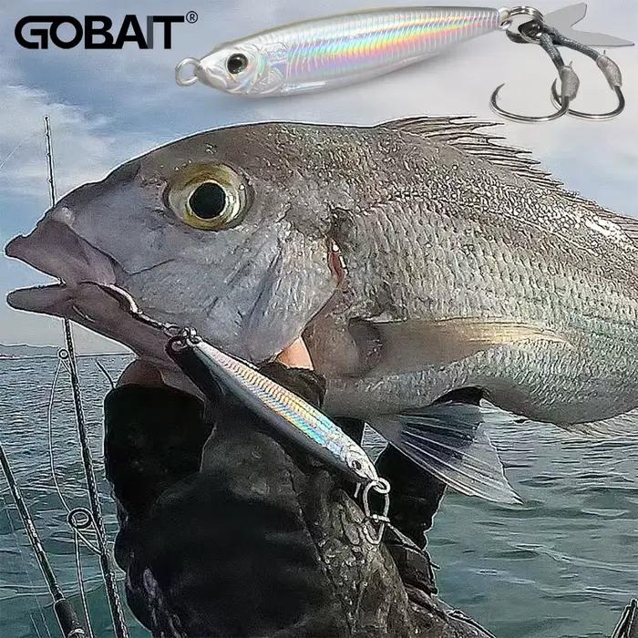 Leurre métallique GOBAIT 20g 30g 40g avec œil 3D laser pour pêche spinning et leurrage