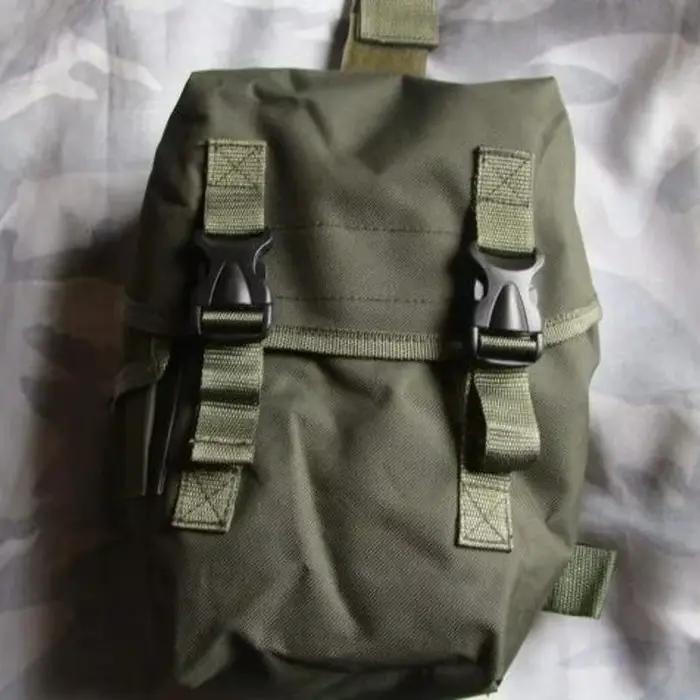 Sac jambe polyvalent pêche vert noir - Rangement masque gaz et accessoires pêche mobile