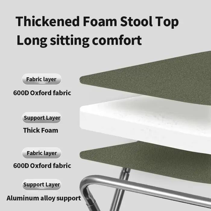 Chaise camping Naturehike 2024 ultra-légère aluminium - siège pêche pliant haute capacité plage