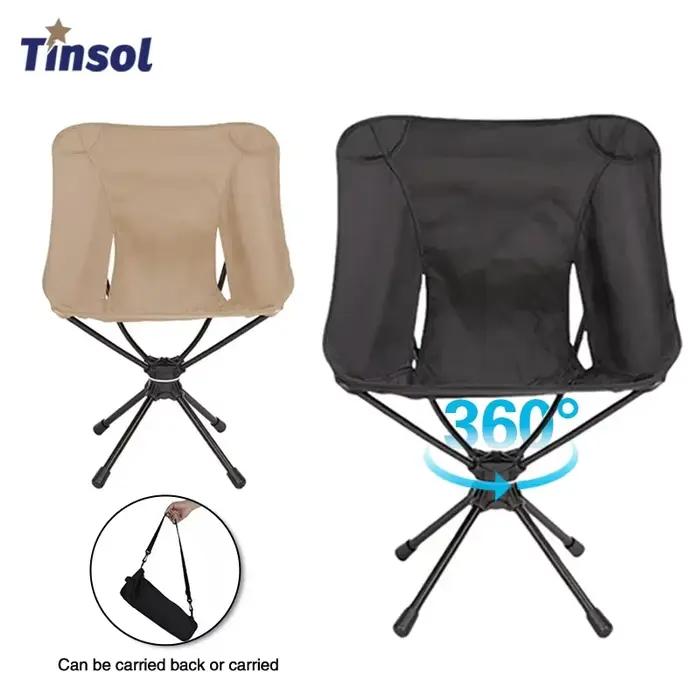 Chaise pivotante détachable TINSOL avec sac de pêche - Camping, randonnée et activités outdoor