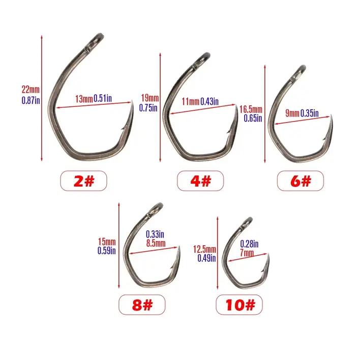 Hirisi 50 hameçons micro-barbelés PTFE acier inoxydable - Accessoires pêche montage et remplacement