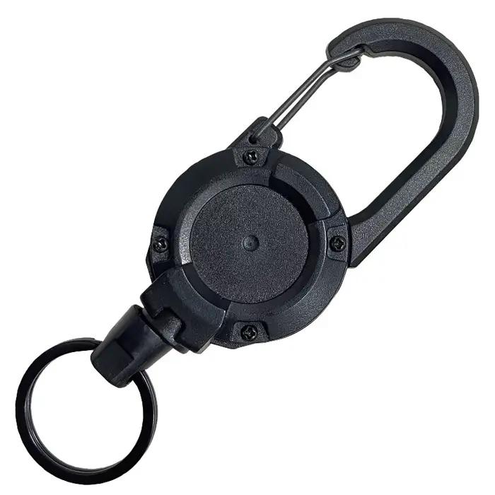 Porte-badge rétractable extensible avec mousqueton robuste pour clés, sacs et équipement de pêche