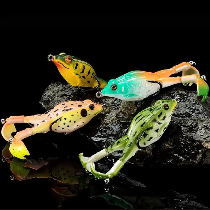 Leurre souple grenouille avec hélices pour la pêche du brochet, black bass et poisson-serpent en eau douce