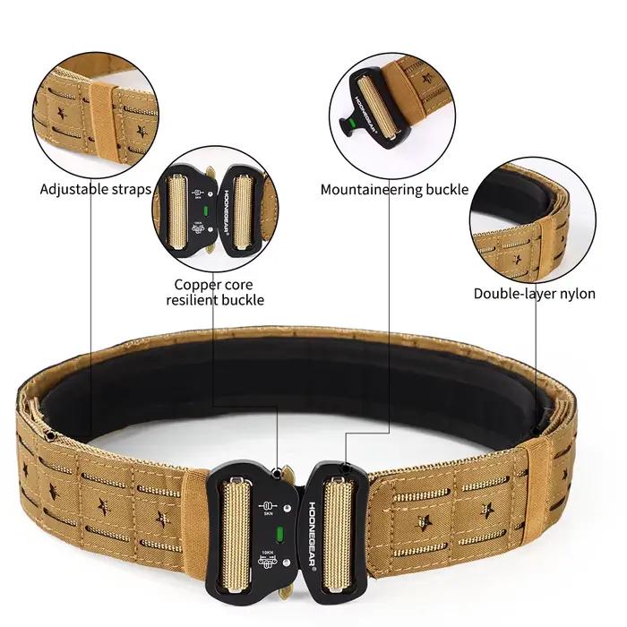 Ceinture combat 2 pouces tactique pêche dégagement rapide MOLLE équipement extérieur durable