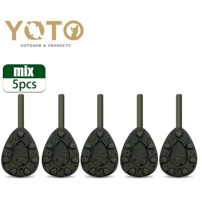 Plombs pêche carpe 1 à 5 pièces 2oz à 4oz style inline - plombs ledger casting pour feeder