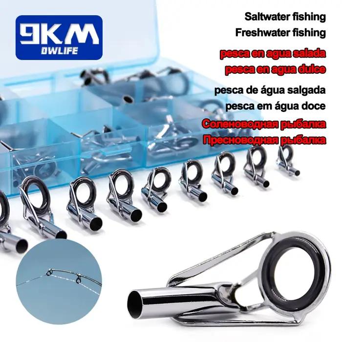 Kit réparation anneaux guidon canne à pêche 24-230 pièces céramique acier inoxydable eau douce mer