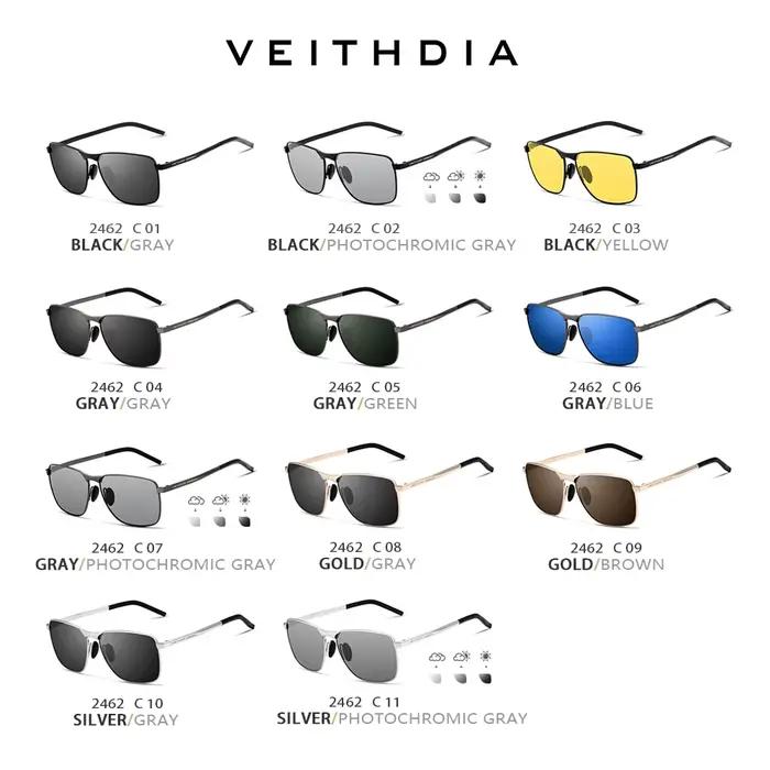 Lunettes de sport vintage VEITHDIA pour pêche - Lentilles polarisées UV400 V2462