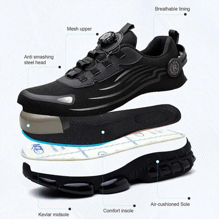 Chaussures de sécurité anti-dérapantes homme - Confortables pour pêche et travaux extérieurs