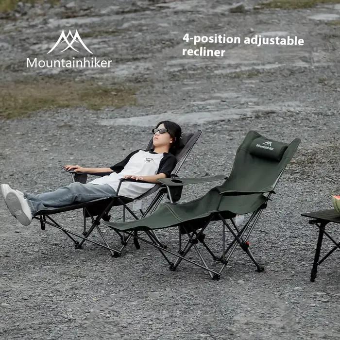 Fauteuil camping MOUNTAINHIKER toile Oxford 600D 4 positions pêche plage portable extérieur