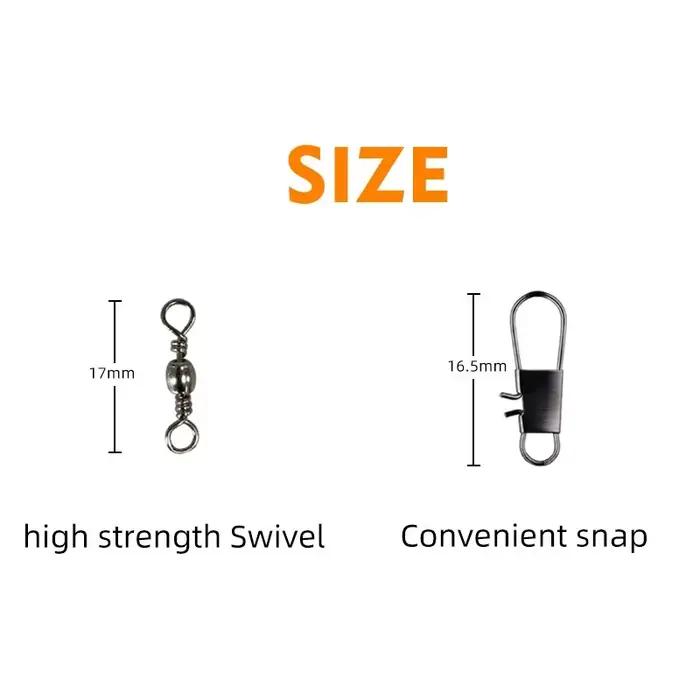 Fil d'acier anti-emmêlement MEREDITH avec émerillon, bas de ligne traçeur 15cm à 25cm pour pêche carnassiers