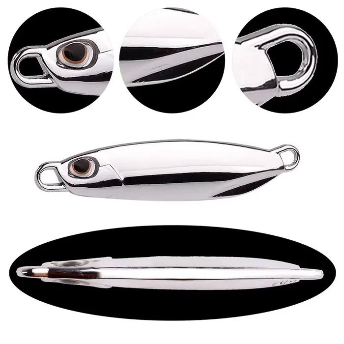 Set de 10 cuillères métal 10-40g - Jig casting pour pêche du bar en mer et carnassiers